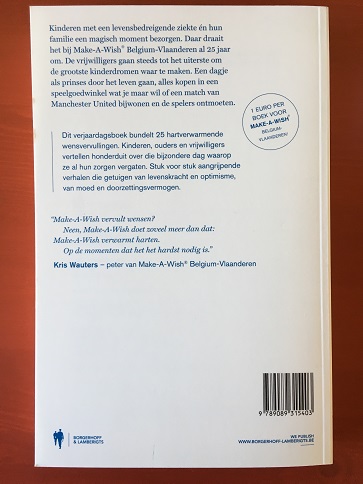 Achterzijde boek 25 jaar Make a Wish